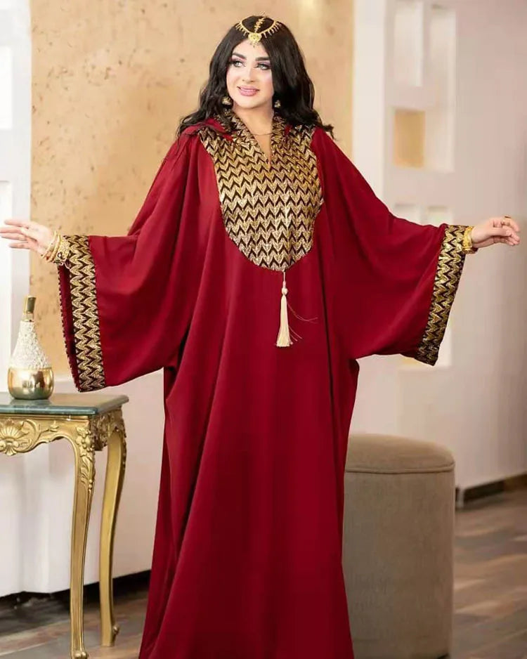 African Dubai Muslim Dress Women Hooded Abaya Knitted Kaftan Evening Dresses Morocco Caftan Abayas Islam Robe Musulmane Vestido
