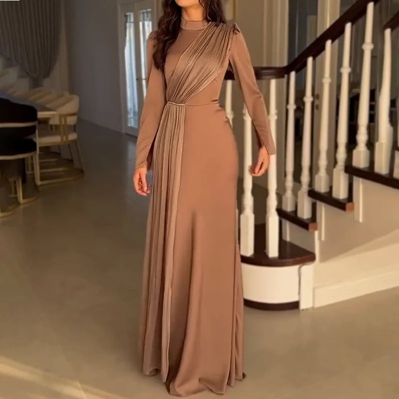 Muslim Long Dress Abaya Women Party Dresses Maxi Gown Jalabiya Folds Dubai Abayas Kaftan Islam 2025 Vestidos Ramadan Morocco