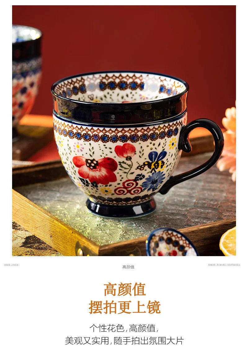 Hand-painted Mugs Creative Drinkware Coffee Milk European Breakfast Mugs