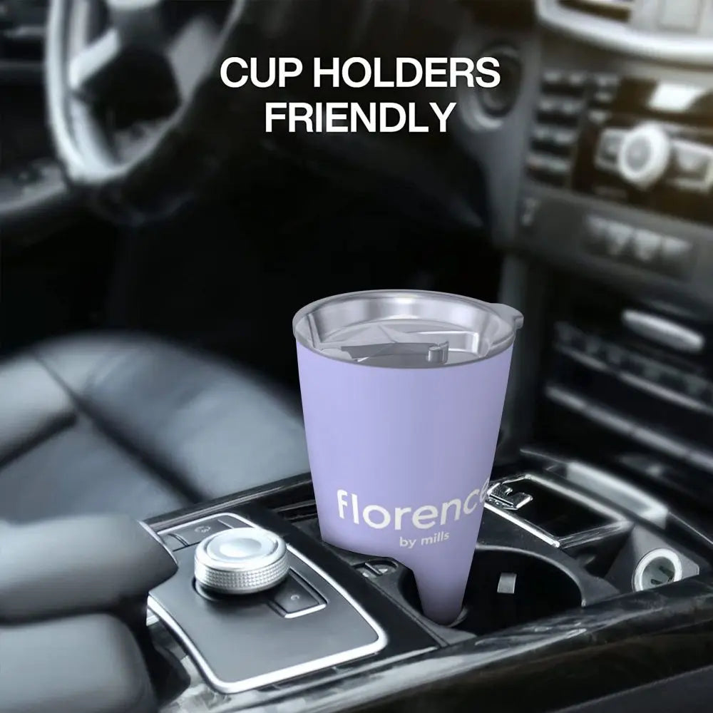 Florence By Mills Stainless Steel Tumbler Vacuum Insulated Mug Thermal Cold Cup Straw With Lid 20oz