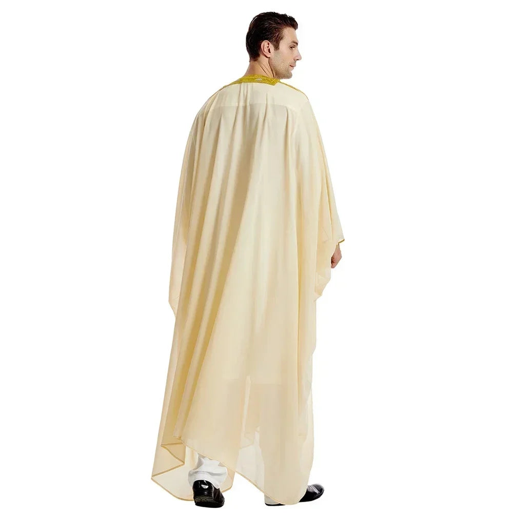 Men Kebaya Open Muslim Kimono Abaya Turkey Arabic Islam Djellaba Homme Robe Musulmane Hombre Ramadan Abayas for Prayer Clothes