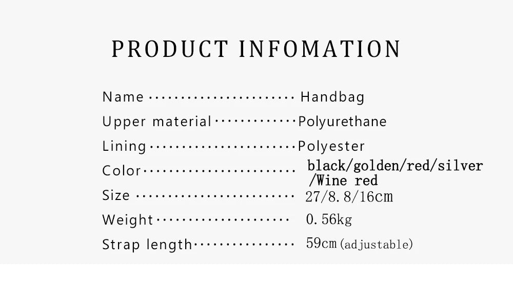 Unique Fashion Printed Women's Handbag Metal Accessories Solid Color Elegant Simplicity Women's Shoulder Bag
