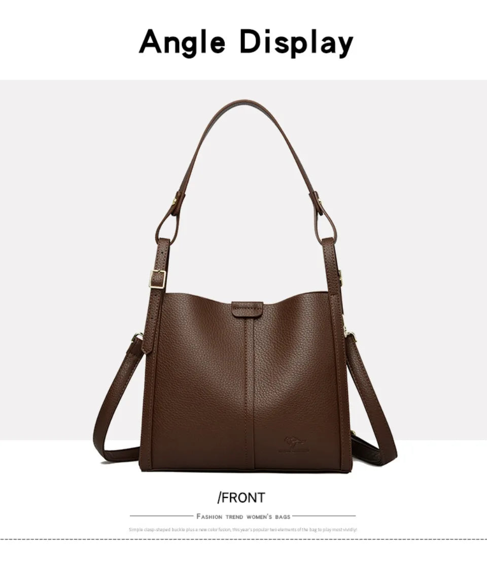 Hand Top-Handle Bags for Women 2025 High Quality Pu Leather Purse Ladies Shoulder Crossbody Bag Medium Casual Tote KAIDIFEINIROO