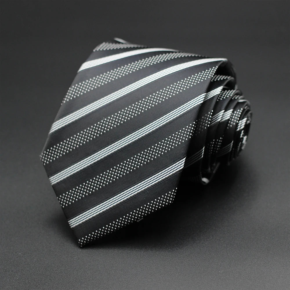 Tie Gravatas Fashion Wholesale Woven Striped Necktie Wedding Accessories Blue Man Fit Group Party Office Neck Ties