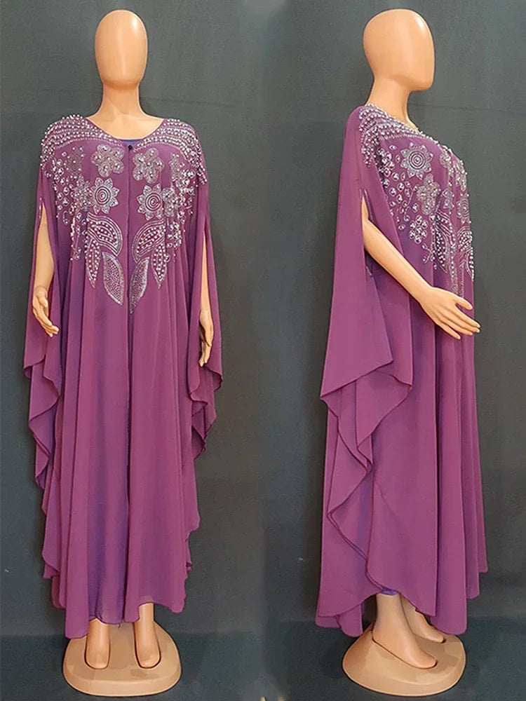 Abayas For Women Dubai Luxury 2025 Chiffon Boubou Muslim Fashion Dress Caftan Marocain Wedding Party Occasions Djellaba Femme