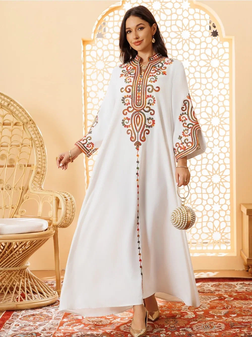 Abaya Dress For Women Embroidery Vestidos Largos Islam Arab Long Robe Jalabiya Ramadan Morocco Kaftan Dubai Abayas Dresses 2026