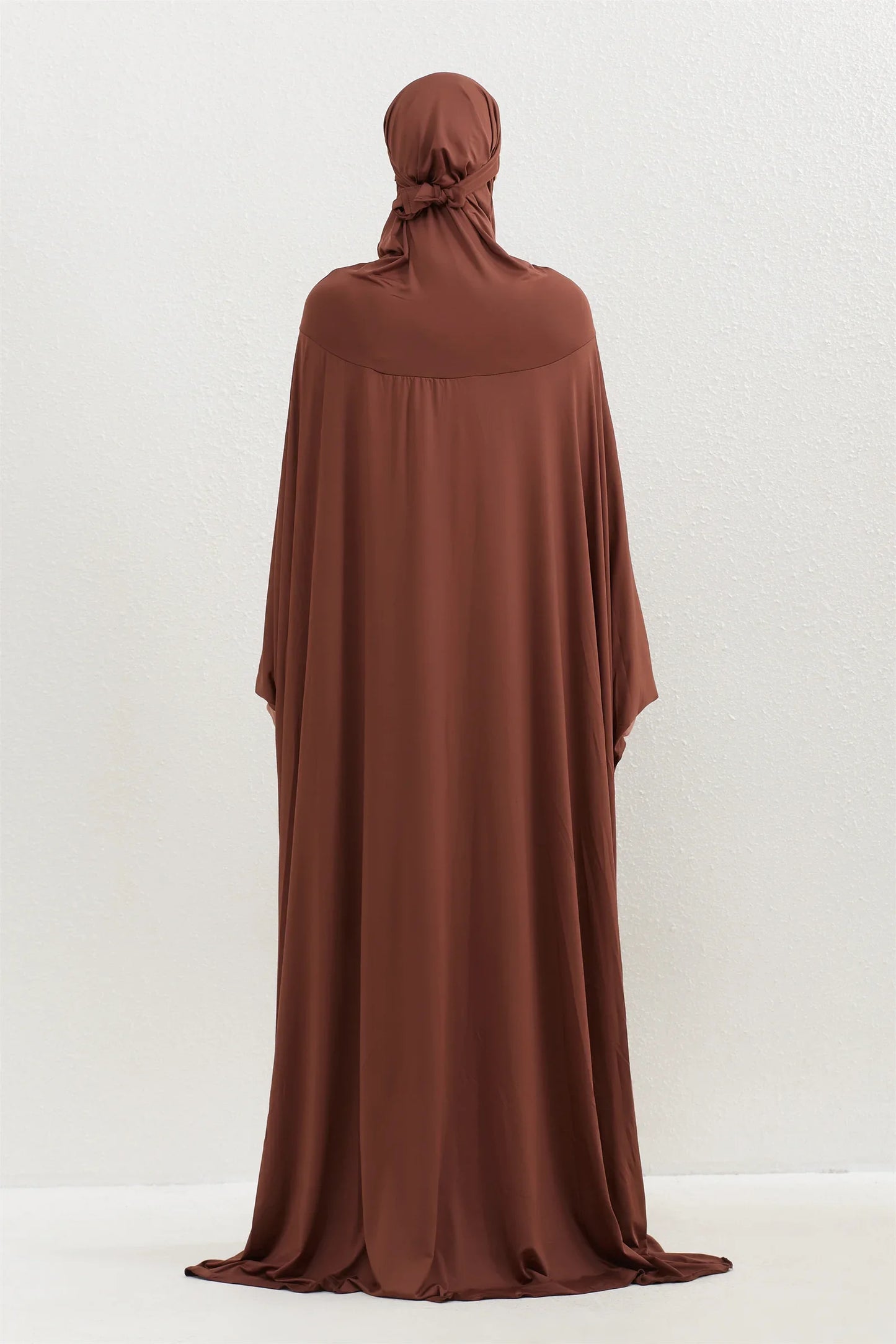 Muslim Abayas Hijab Smocking Sleeve One-piece Prayer Dress Women Jilbabs Hooded Kaftans Islamic Dubai Saudi Robe Turkish Modesty