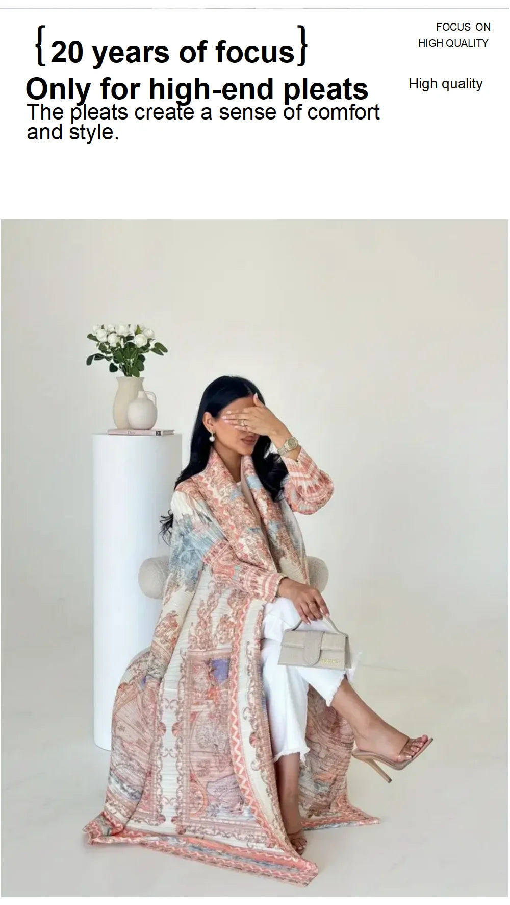 Middle Eastern Muslim Abaya Robe for Women Long Cover-Up Suitable for Ramadan Festival