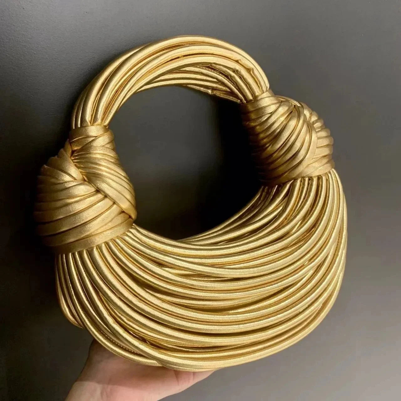Handbags for Women 2026 New Gold Luxury Designer Brand Handwoven Noodle Bags Rope Knotted Pulled Hobo Silver Evening Clutch Chic