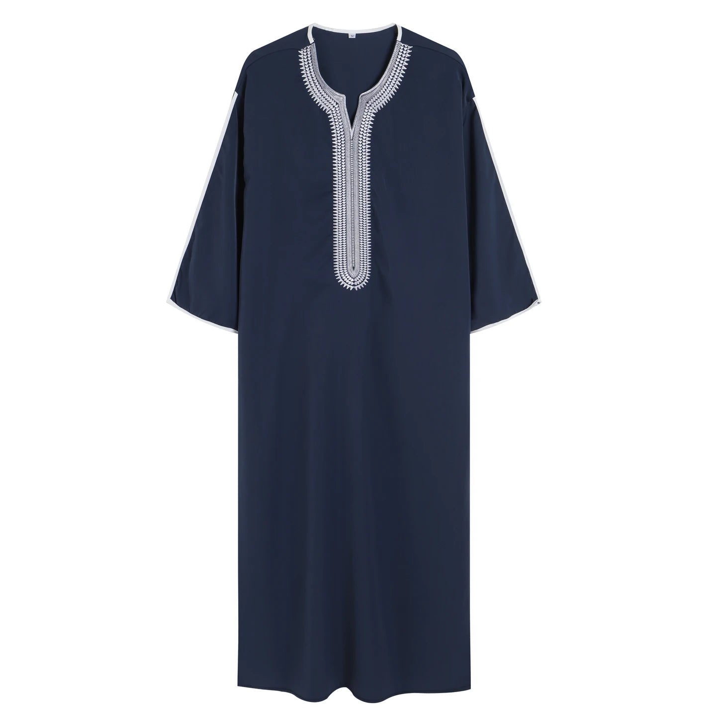 Muslim Men's Robes Loose Embroidered Robes Arabic Thobe Ethnic Style Traditional Casual Thawb Islamic Prayer Clothes Moroccan Dr
