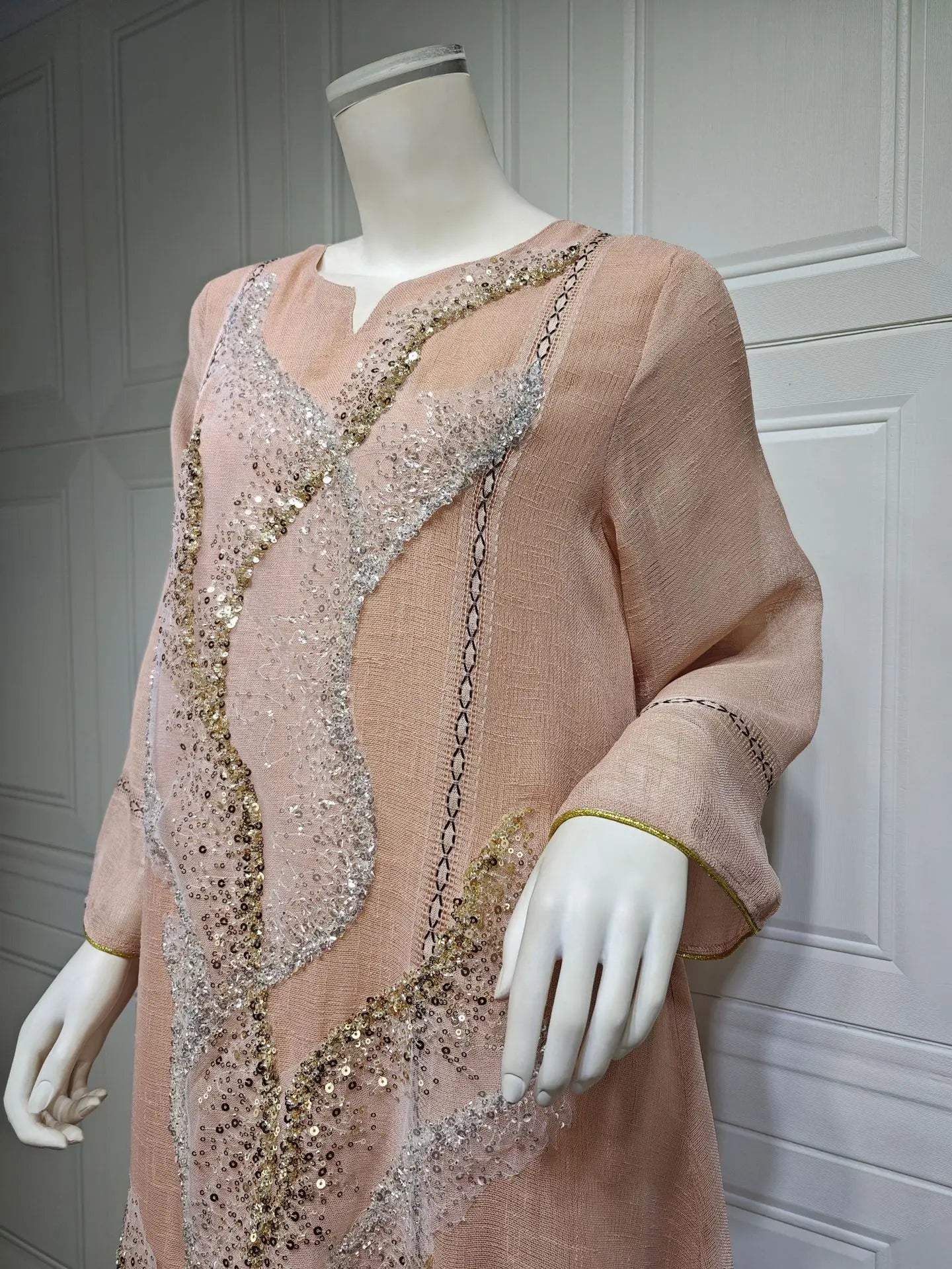 Uni Abaya Dubai Luxury Evening Dress Woman For Party Prom Modest Fashion Mesh Sequins Embroidery New in Dresses 2025