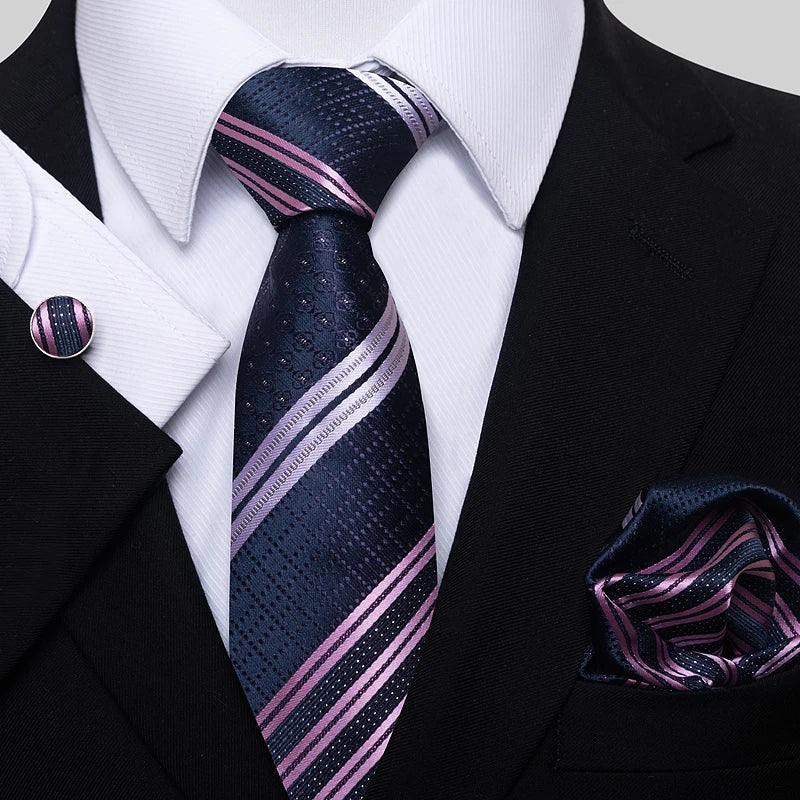 Tie For Men Blue Gold 65 Colors Sale Wedding Present Tie Pocket Squares Set Necktie Suit Accessories Fit Group Holiday Party