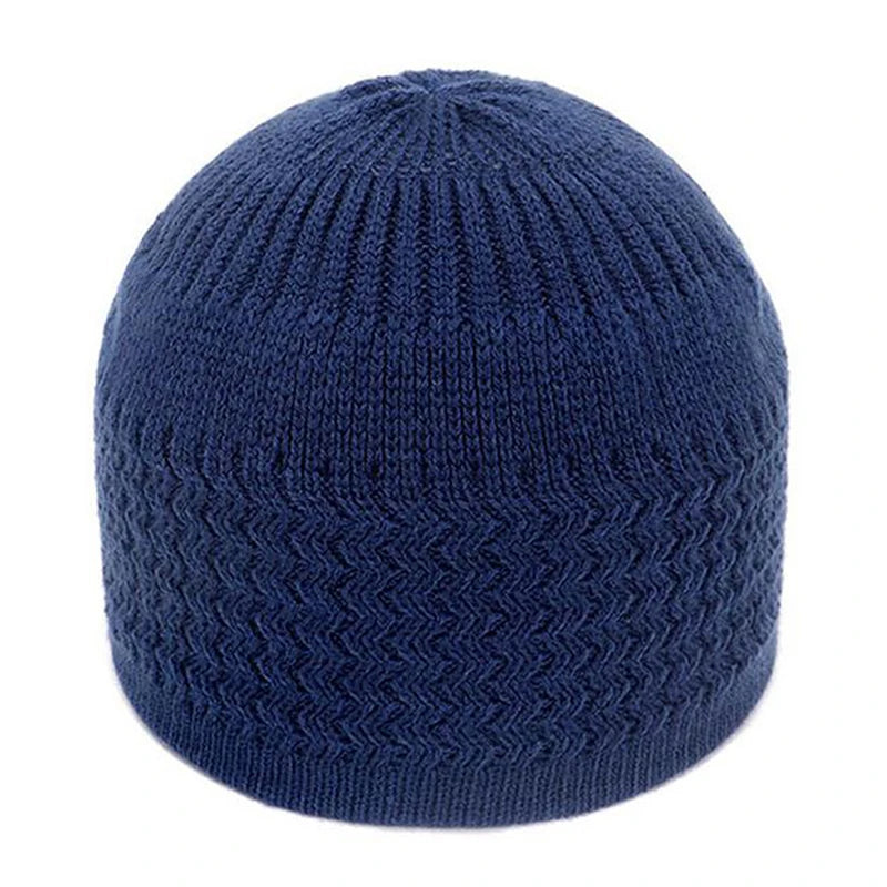 Winter Knitted Muslim Men Prayer Hats Unisex Cap Warm Islamic Ramadan Jewish Hat Men's Wrap Head Caps ﻿