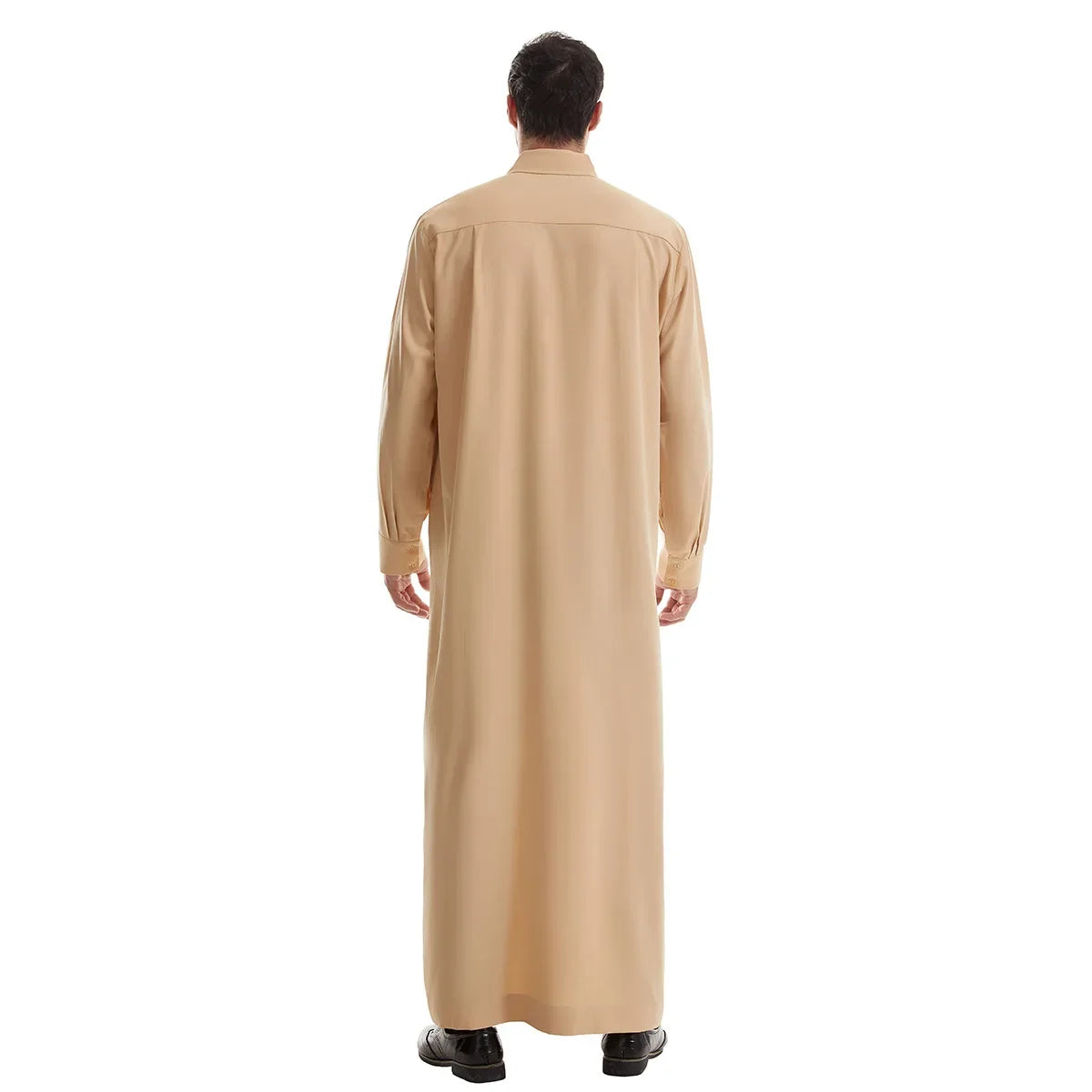 Mens Robe Long Sleeve Saudi Abaya Arabic Thobe Jubba Thoub Dubai Daffah Kaftan Middle East Islam Thawb Jubba Muslim Dress Caftan