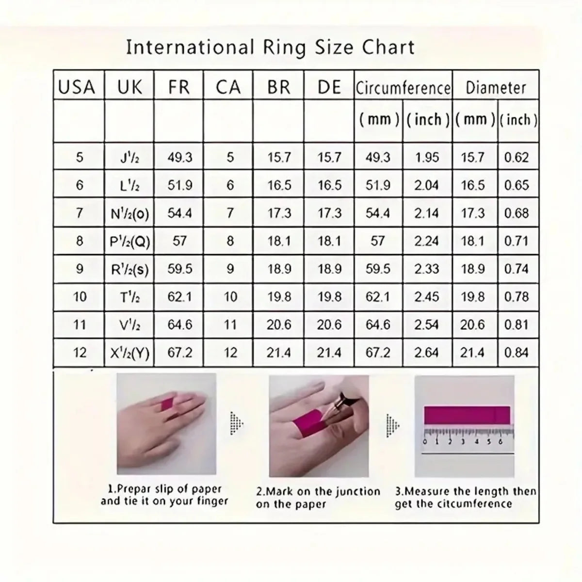 A Three-Ring Stacked Paper Clip Ring, Copper Imitation Faded, Fashionable And Simple For Women To Wear