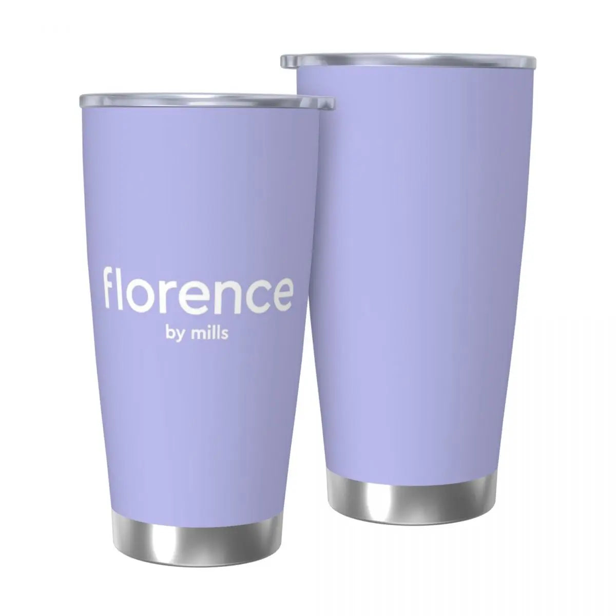Florence By Mills Stainless Steel Tumbler Vacuum Insulated Mug Thermal Cold Cup Straw With Lid 20oz