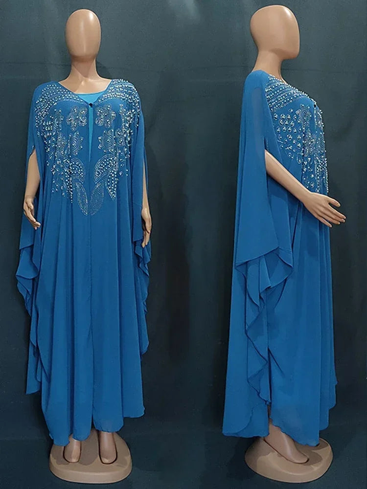 Abayas For Women Dubai Luxury 2025 Chiffon Boubou Muslim Fashion Dress Caftan Marocain Wedding Party Occasions Djellaba Femme