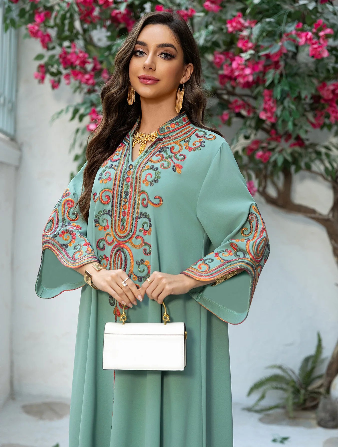 Abaya Dress For Women Embroidery Vestidos Largos Islam Arab Long Robe Jalabiya Ramadan Morocco Kaftan Dubai Abayas Dresses 2026