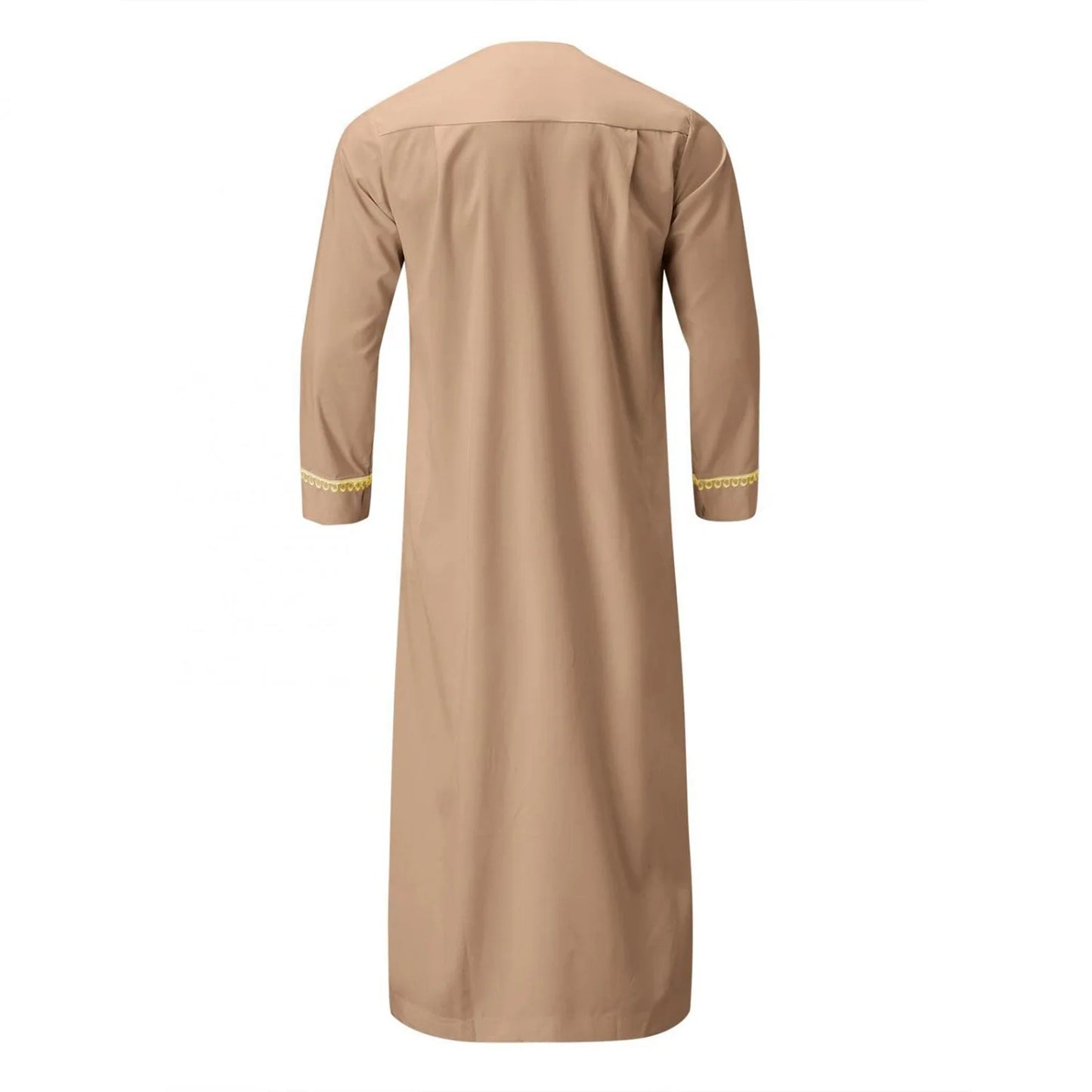 2026 New Muslim Middle Eastern Arab Robe Men's Round Neck Garment