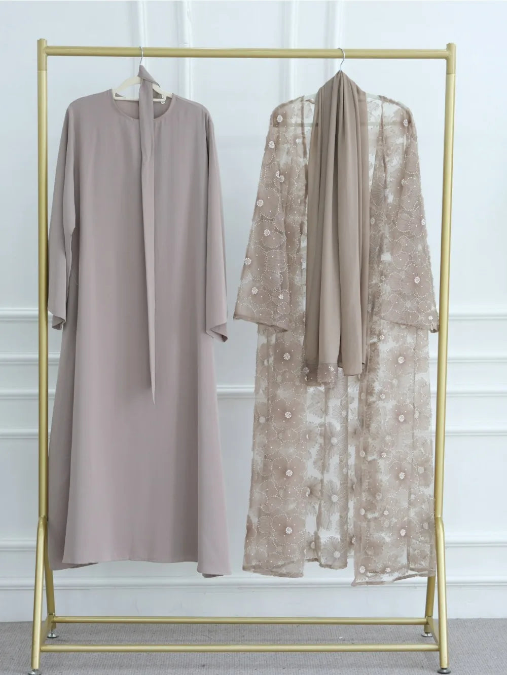 Eid Women Abaya Muslim Cardigan Dress Beading Flower Jalabiya Ramadan Vestidos Largos Islam Arab Long Robe Morocco Kaftan 2026
