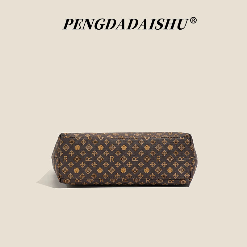 New women's cross-border fashion handbag, large-capacity shoulder bag, versatile and classic tote for commuting