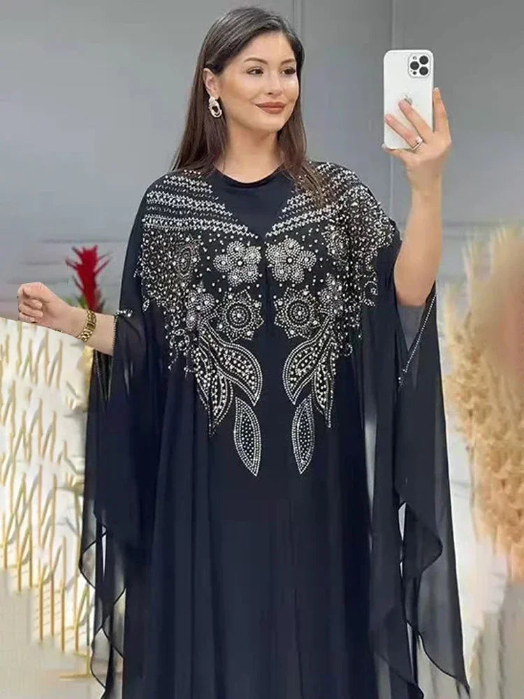 Abayas For Women Dubai Luxury 2025 Chiffon Boubou Muslim Fashion Dress Caftan Marocain Wedding Party Occasions Djellaba Femme