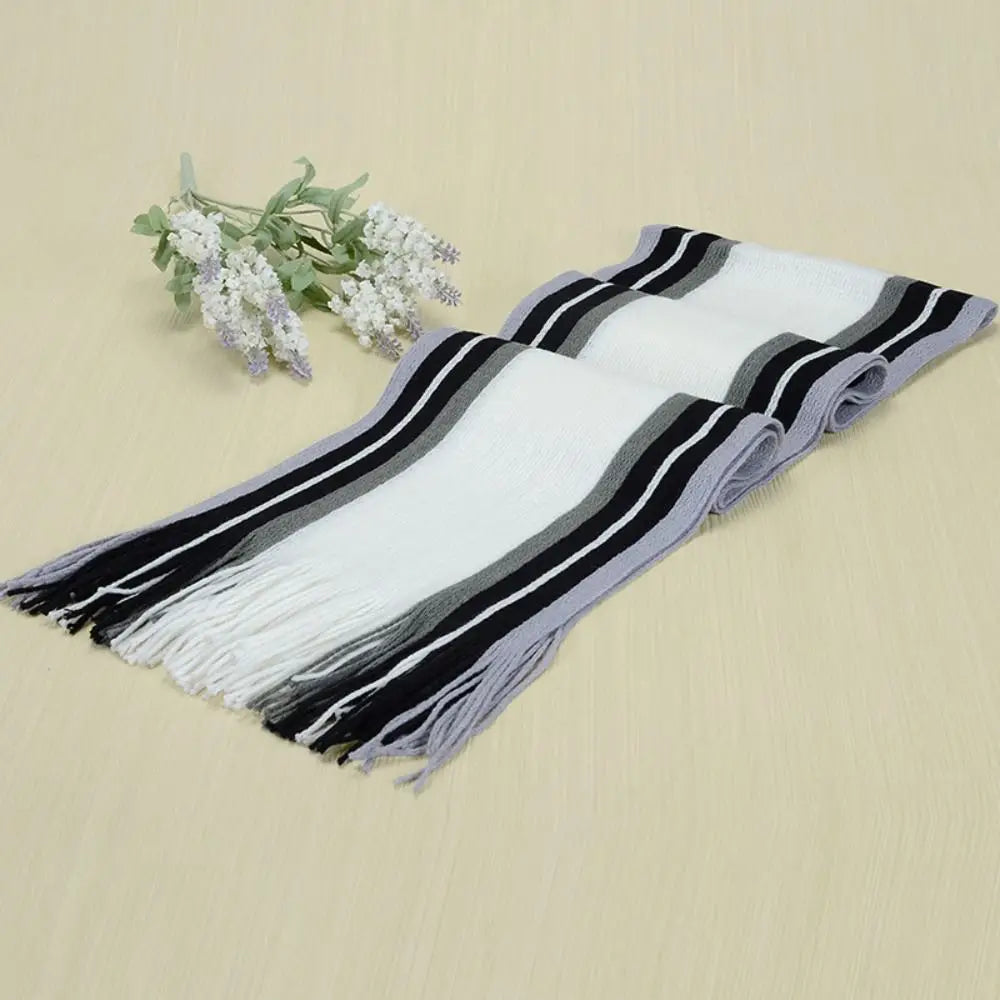 Casual Cashmere Men Striped Scarf Thick Tassel Stole Winter Long Shawl Soft Neck Warm Neck Wrap new Scarf &Wrap