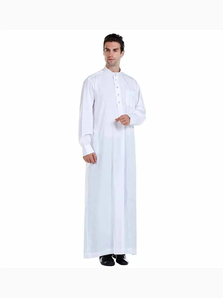 Ramadan Eid Djellaba Men Muslim Dress Jubba Thobe Saudi Arabic Long Robe Turkey Kaftan Dubai Abaya Dress Daffah Dishdasha Thoub