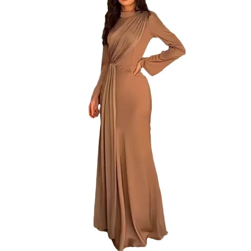 Muslim Long Dress Abaya Women Party Dresses Maxi Gown Jalabiya Folds Dubai Abayas Kaftan Islam 2025 Vestidos Ramadan Morocco