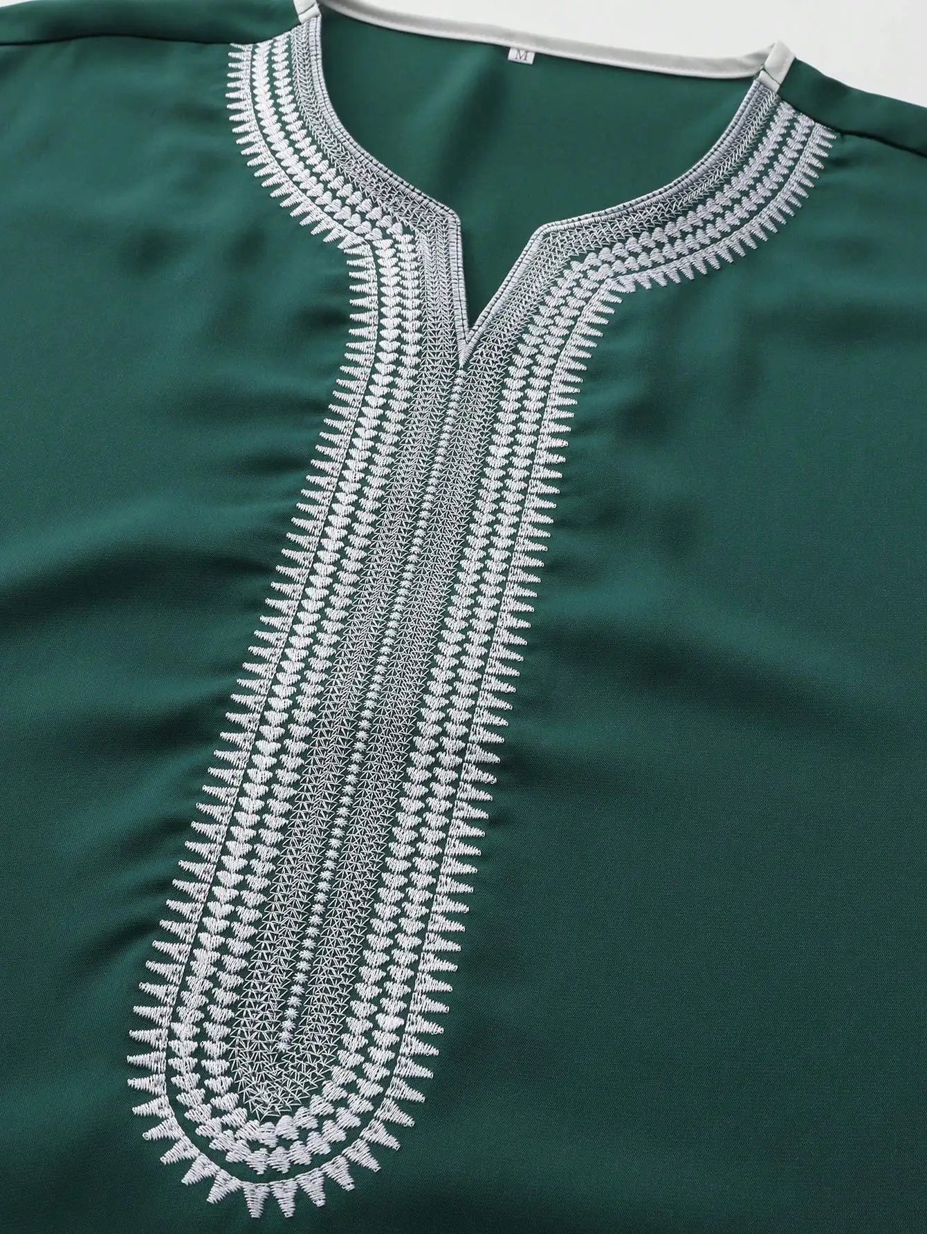 Muslim Men's Robes Loose Embroidered Robes Arabic Thobe Ethnic Style Traditional Casual Thawb Islamic Prayer Clothes Moroccan Dr