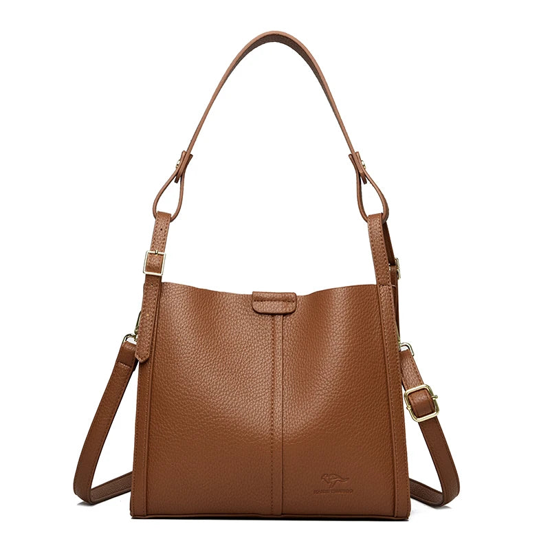Hand Top-Handle Bags for Women 2025 High Quality Pu Leather Purse Ladies Shoulder Crossbody Bag Medium Casual Tote KAIDIFEINIROO