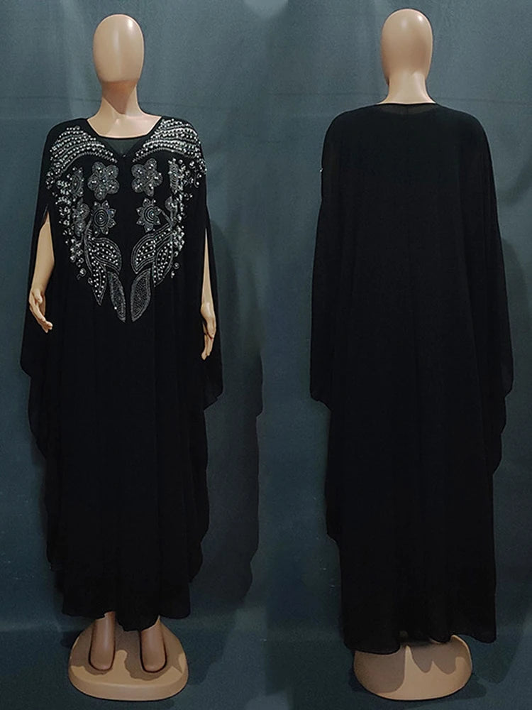 Abayas For Women Dubai Luxury 2025 Chiffon Boubou Muslim Fashion Dress Caftan Marocain Wedding Party Occasions Djellaba Femme