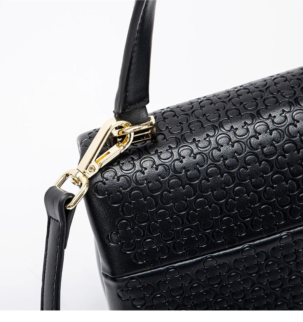 Unique Fashion Printed Women's Handbag Metal Accessories Solid Color Elegant Simplicity Women's Shoulder Bag