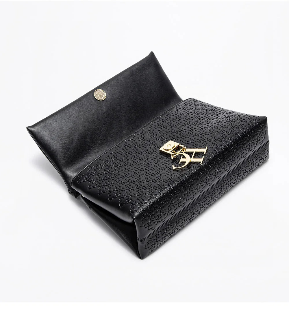Unique Fashion Printed Women's Handbag Metal Accessories Solid Color Elegant Simplicity Women's Shoulder Bag