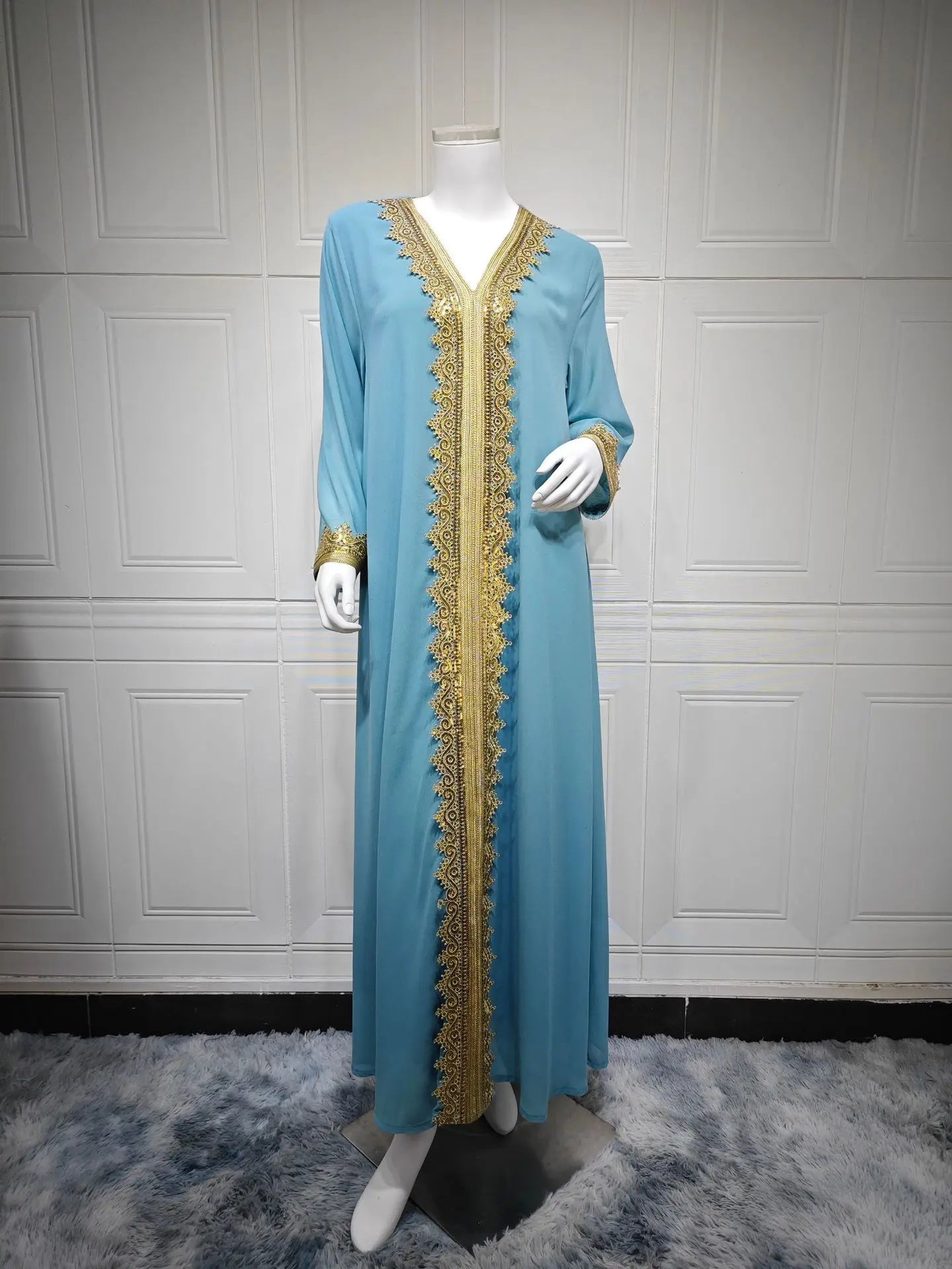 Eid Women Abaya Dress Muslim 2 Piece Set Cardigan with Inner Dress Lace-up Robe Caftan Robe Jalabiya Ramadan Morocco Kaftan 2025