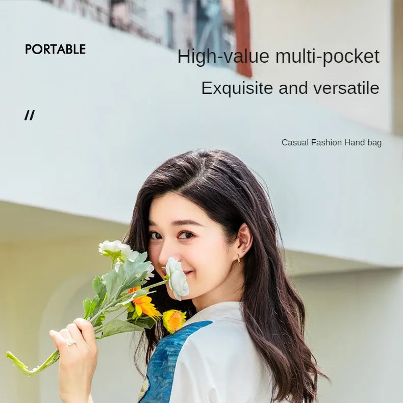 Golf Handbag for Women, Large Capacity, Crossbody Bag, Fashionable Canvas Bag, Middle-aged Mother Bag, The multifunctional bag
