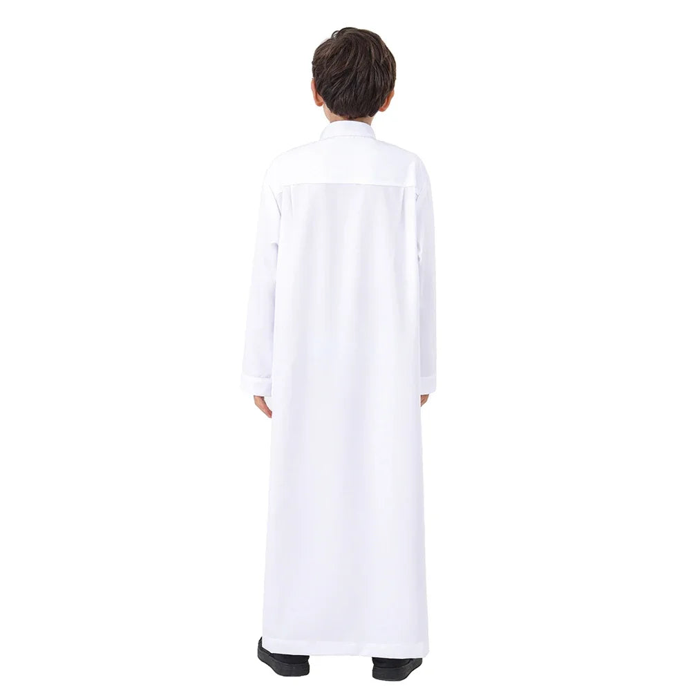 Muslim Kids Boys Jubba Thobe Robe Turkey Arabic Islam Dubai Abayas For Prayer Clothes Djellaba Robe Musulmane Hombre