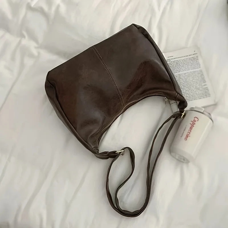 Large-capacity handbag, retro crossbody bag - elegant handbag, new tote bag, versatile crossbody bag
