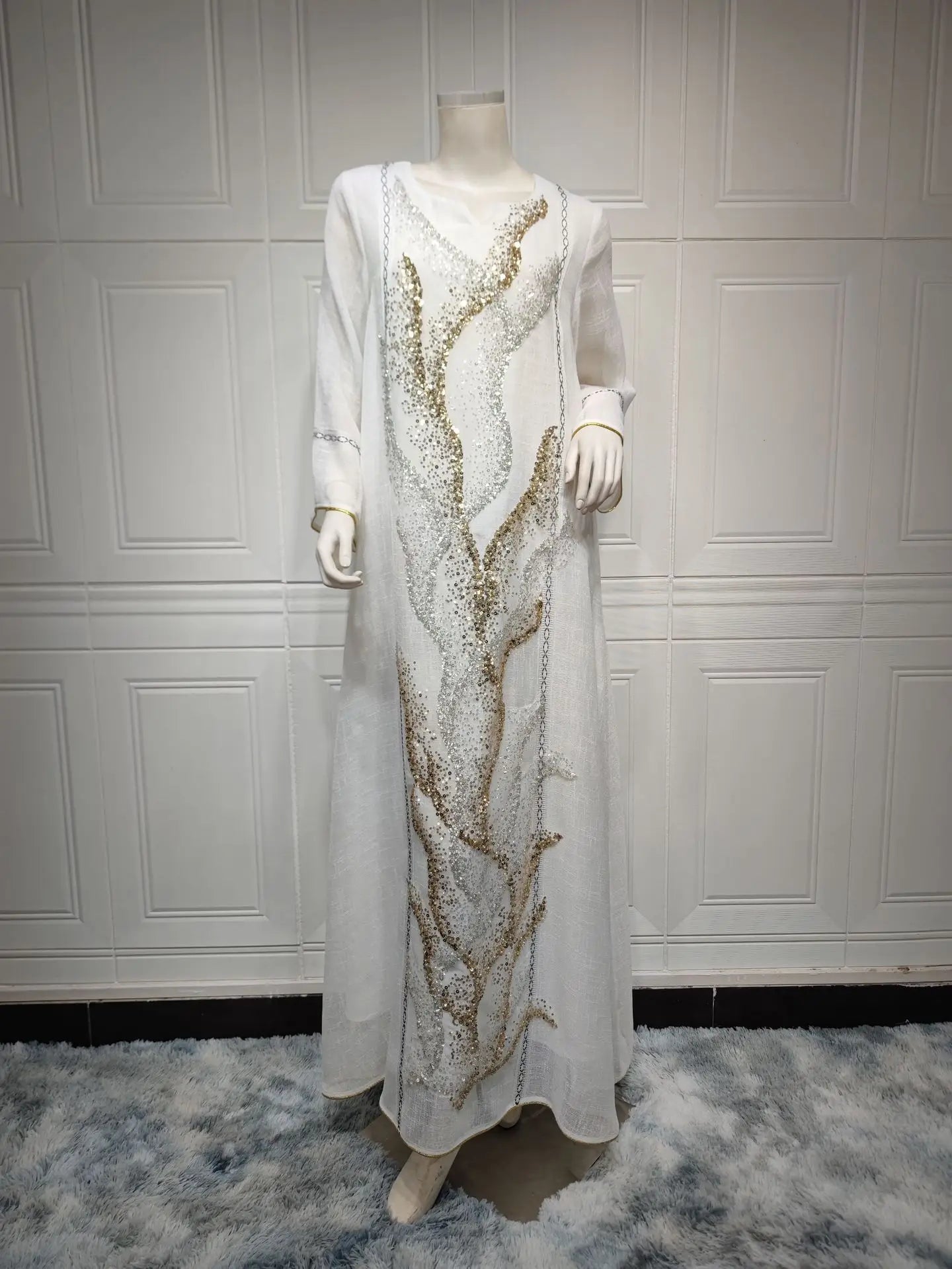 Uni Abaya Dubai Luxury Evening Dress Woman For Party Prom Modest Fashion Mesh Sequins Embroidery New in Dresses 2025