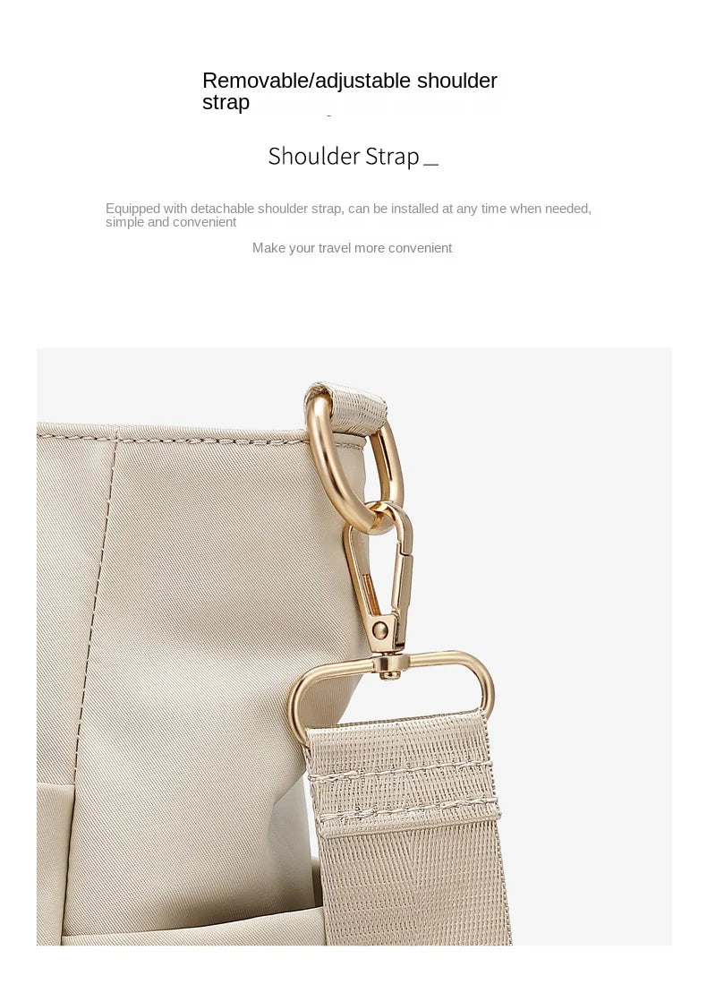 GOLF Women's Handbag Elegant Briefcase Tote Woman Business Leather Handle Nylon Lightweight 15 inch Shoulder Bag Multi Pockets