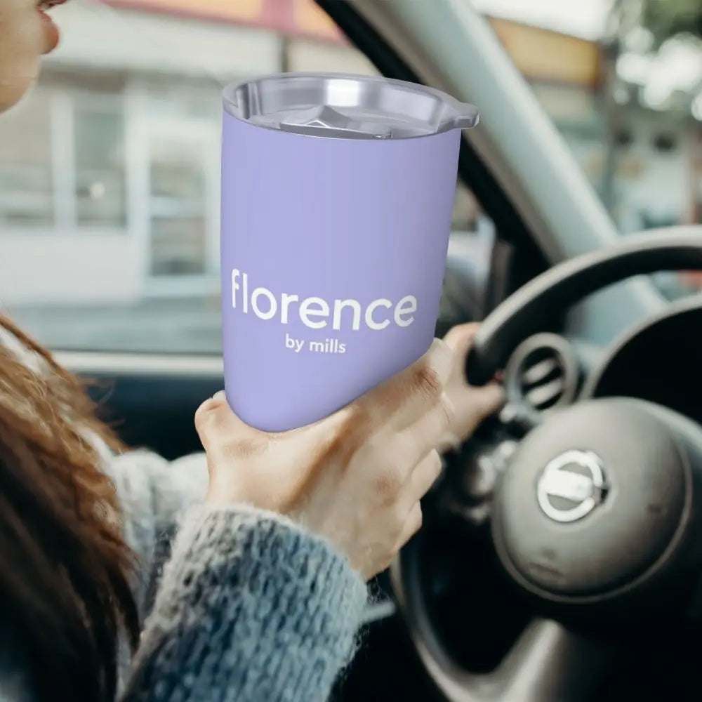 Florence By Mills Stainless Steel Tumbler Vacuum Insulated Mug Thermal Cold Cup Straw With Lid 20oz