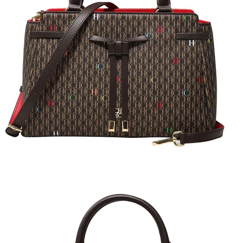 Carolina Herrera Business Simple Women's Handbag Fashion Design Classic Design Vintage Shoulder Bag Lightweight