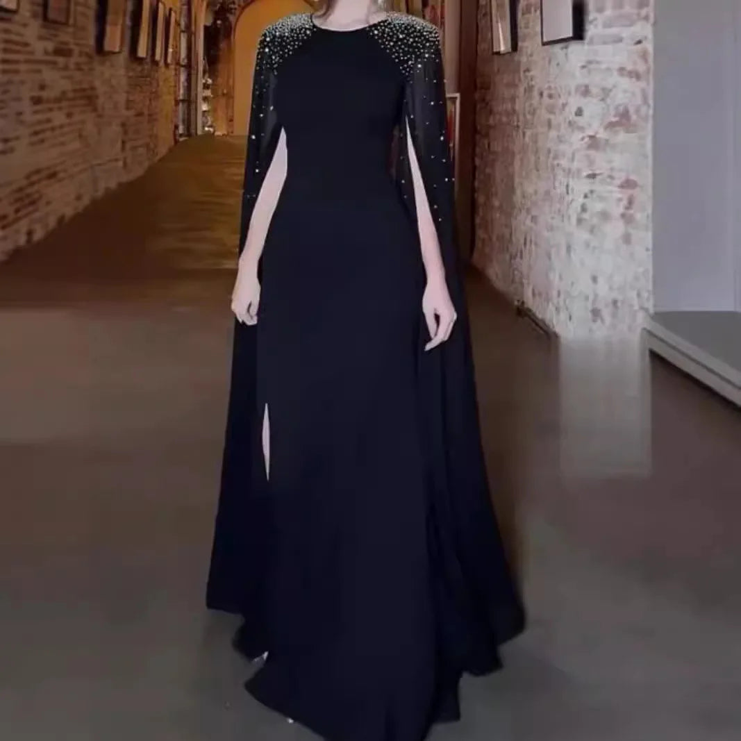 Abaya, Middle Eastern Hot Drilling Robe Evening Gown,  Muslim Women's Long Robes,  Saudi Arabia Caftan Islam Clothes for Muslim