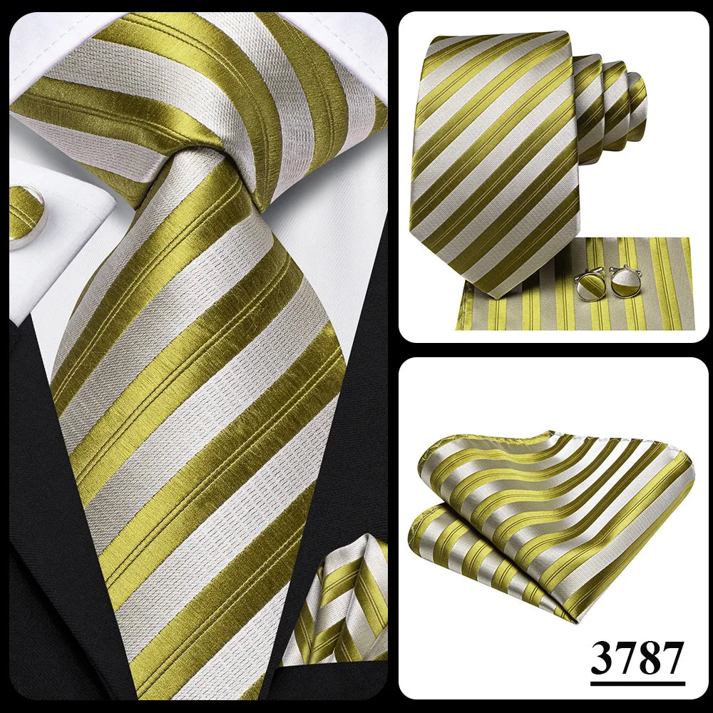 Hi-Tie Teal Green Floral Mens Fashion Necktie Handkerchief Cufflinks for Tuxedo Accessory Classic Silk Luxury Tie for Man Gift