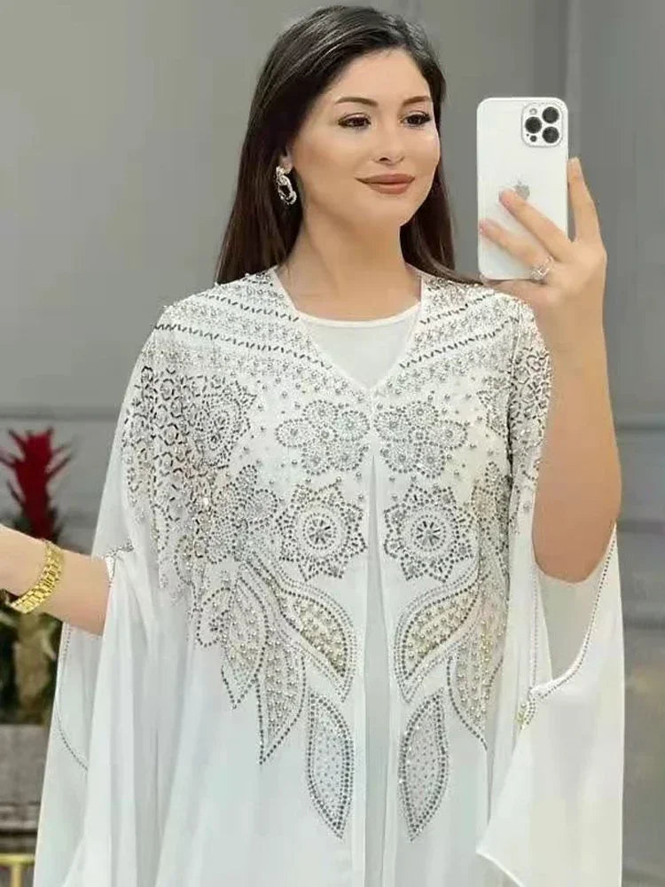 Abayas For Women Dubai Luxury 2025 Chiffon Boubou Muslim Fashion Dress Caftan Marocain Wedding Party Occasions Djellaba Femme