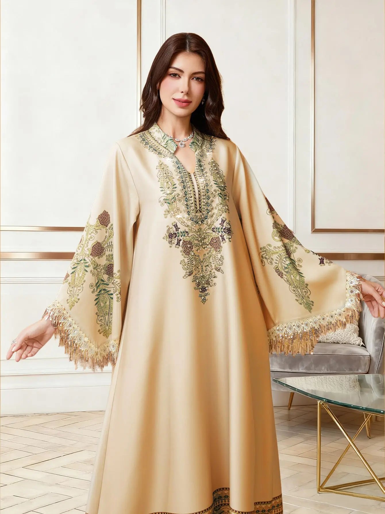 Eid Dress Abaya Women Muslim Kaftan Party Dresses Jalabiya Tassel Vestidos Ramadan Morocco Dubai Abayas Islam Arab Long Robe
