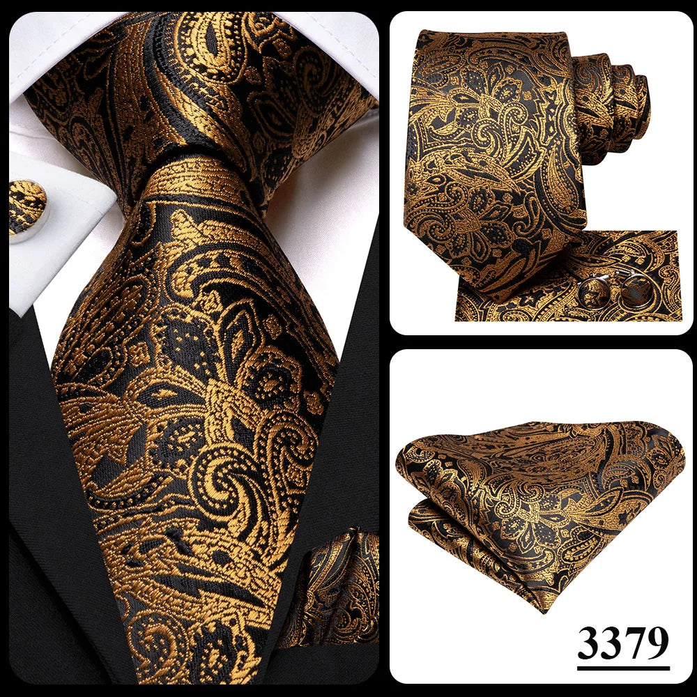 Hi-Tie Blue Business Solid Silk Men's Tie NeckTie 8.5cm Ties for Men Formal Luxury Wedding High Quality Gravata