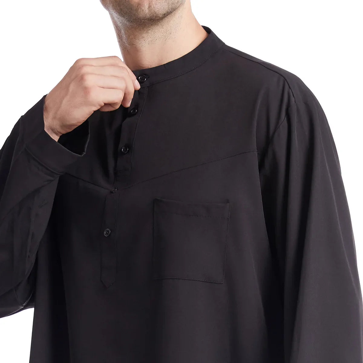 Muslim Men Jubba Thobe 2 Pice Set Top with Pant Mens Abaya Long Islamic Eid 2026 Ramadan Long Robe Saudi Wear Caftan Dubai Arab