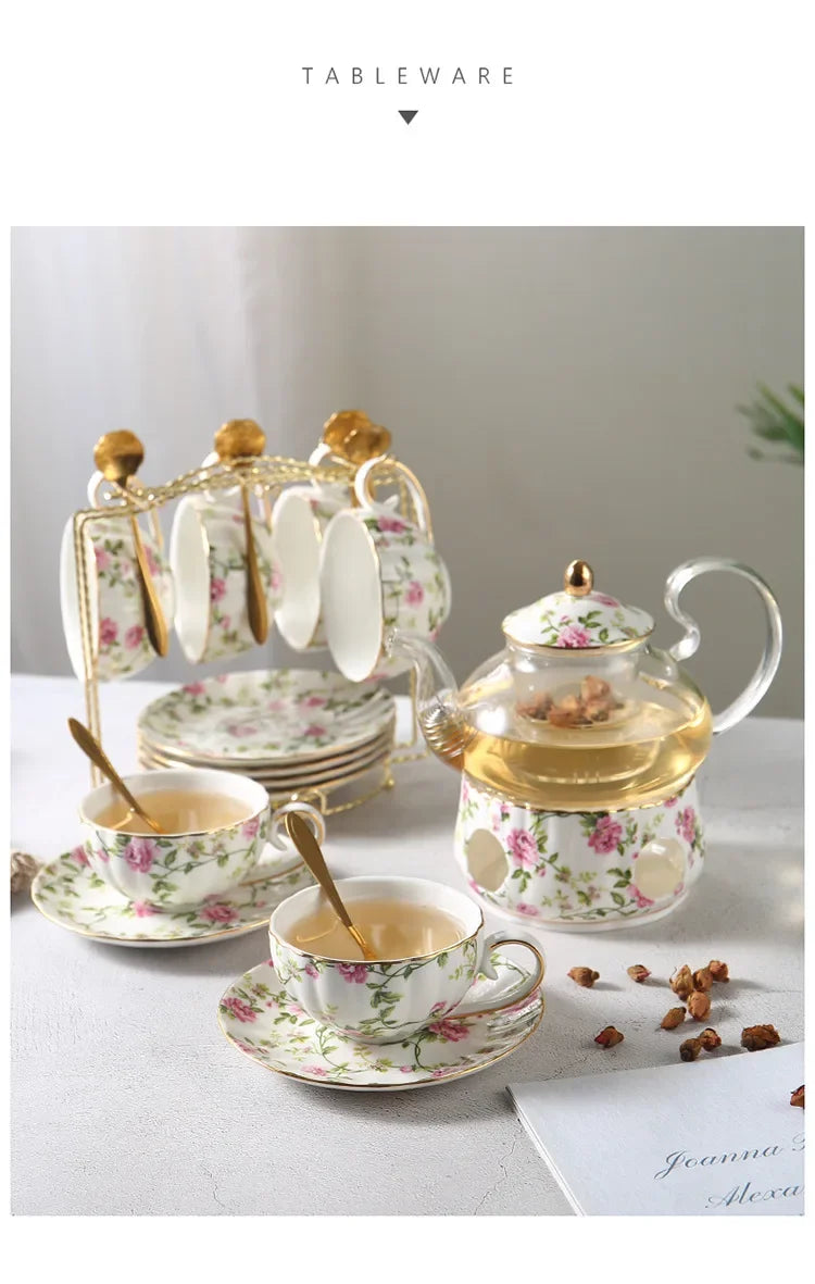 Coffee Mug Golden Border Black Tea Cup Afternoon Tea Mug Rural Style Coffee Cup and Plate Set Fragmented Pumpkin Cups and Plates
