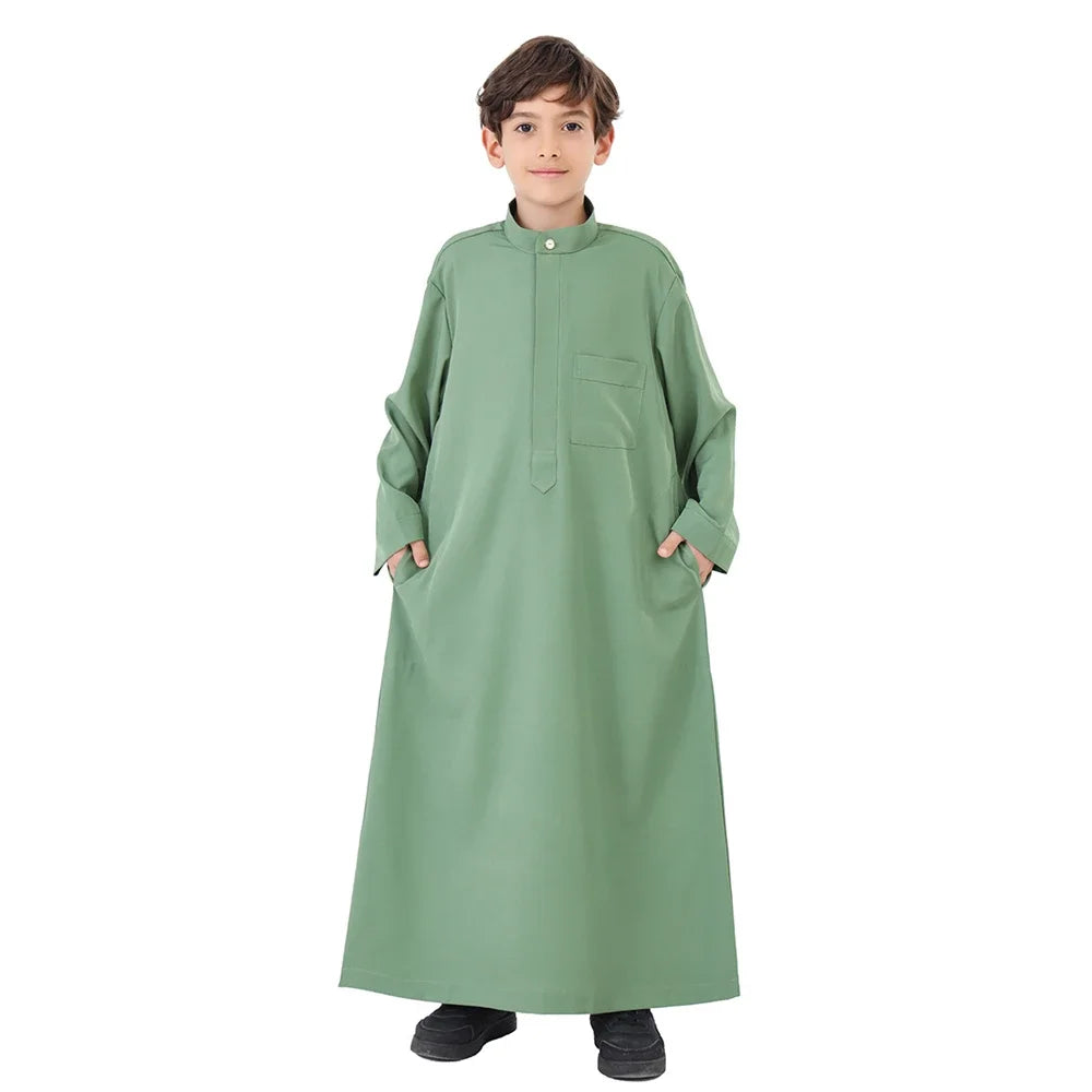 Muslim Kids Boys Jubba Thobe Robe Turkey Arabic Islam Dubai Abayas For Prayer Clothes Djellaba Robe Musulmane Hombre